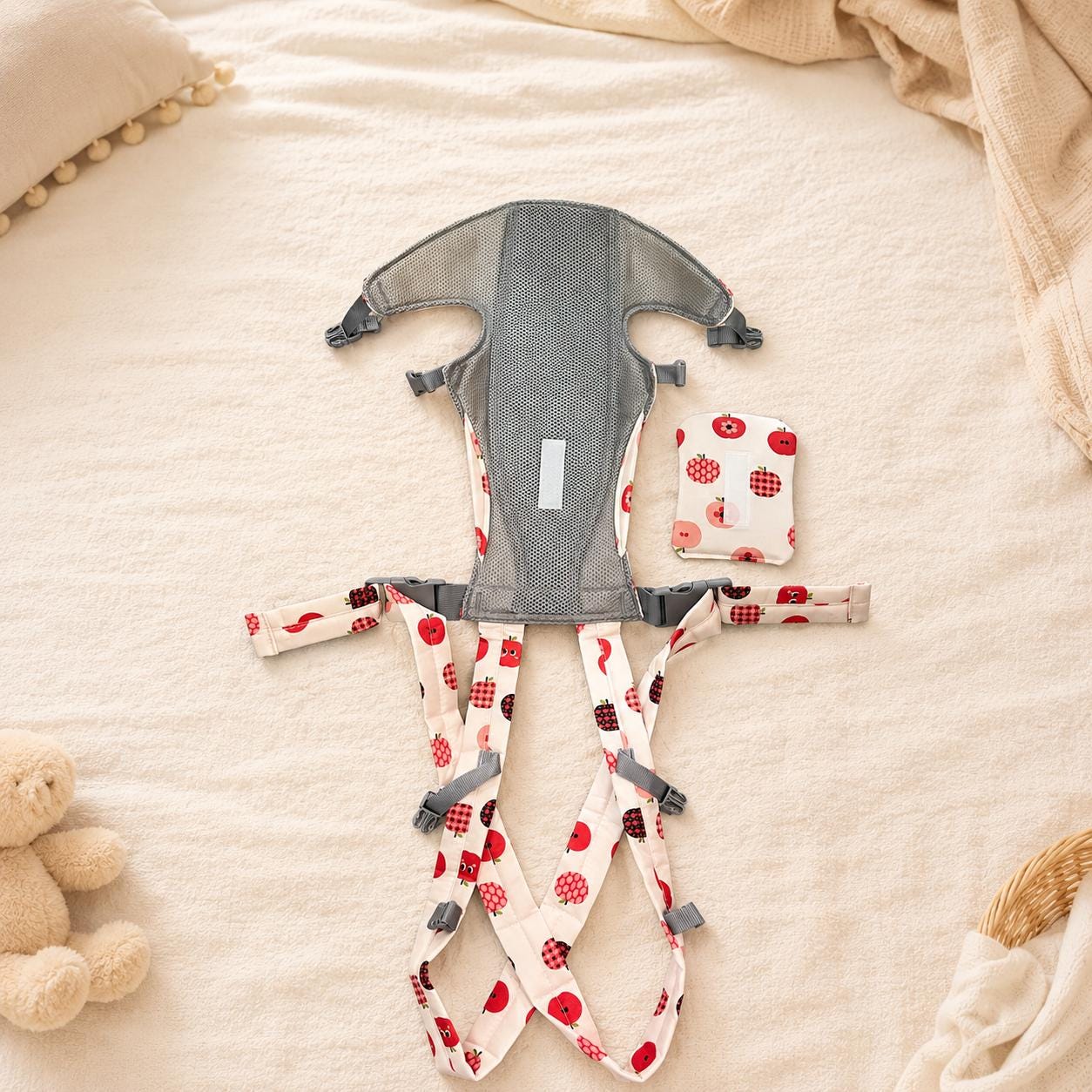 Soft Baby Carrier, Adorable Print Design, Front-Carry for Newborns to Toddlers, Embroidered Carrier Gift