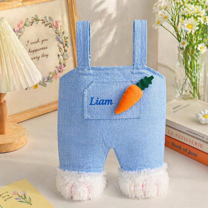 Personalized Bunny Tote Bag, Custom Name Kids Bag, Rabbit Easter Basket Tote, Toddler Gift, Birthday Gift for Kids