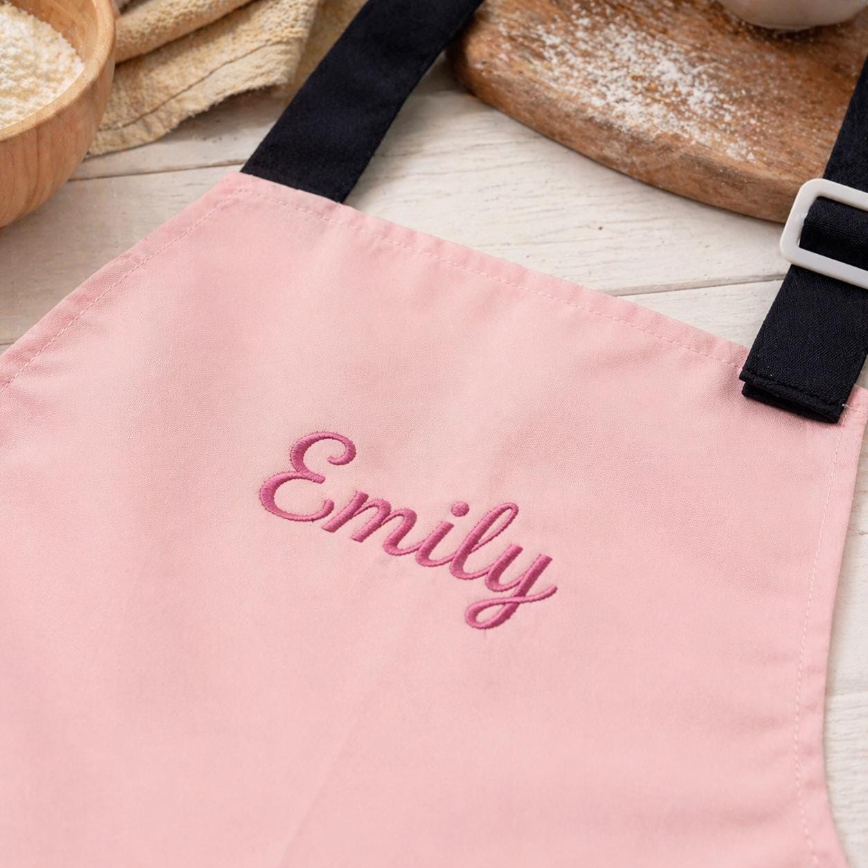 Personalized Kids Chef Set, Custom Embroidered Apron and Hat, Toddler Cooking Outfit
