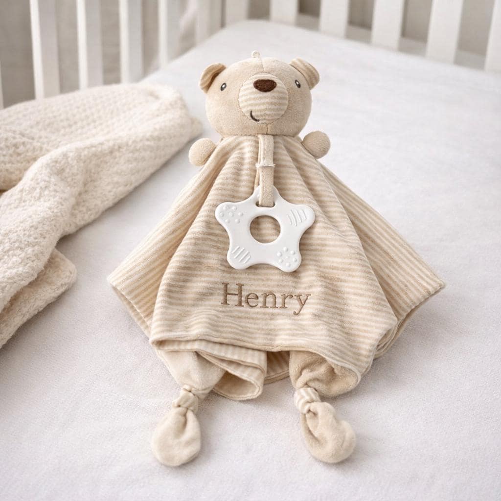 Personalized Baby Blanket (Name Embroidery Available), Unisex Baby Blanket, Newborn Gift, Baby Christening Gift