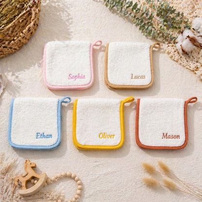 Personalisierte bestickte Baby-Lätzchen | Spucktuch aus weicher Baumwolle für Neugeborene