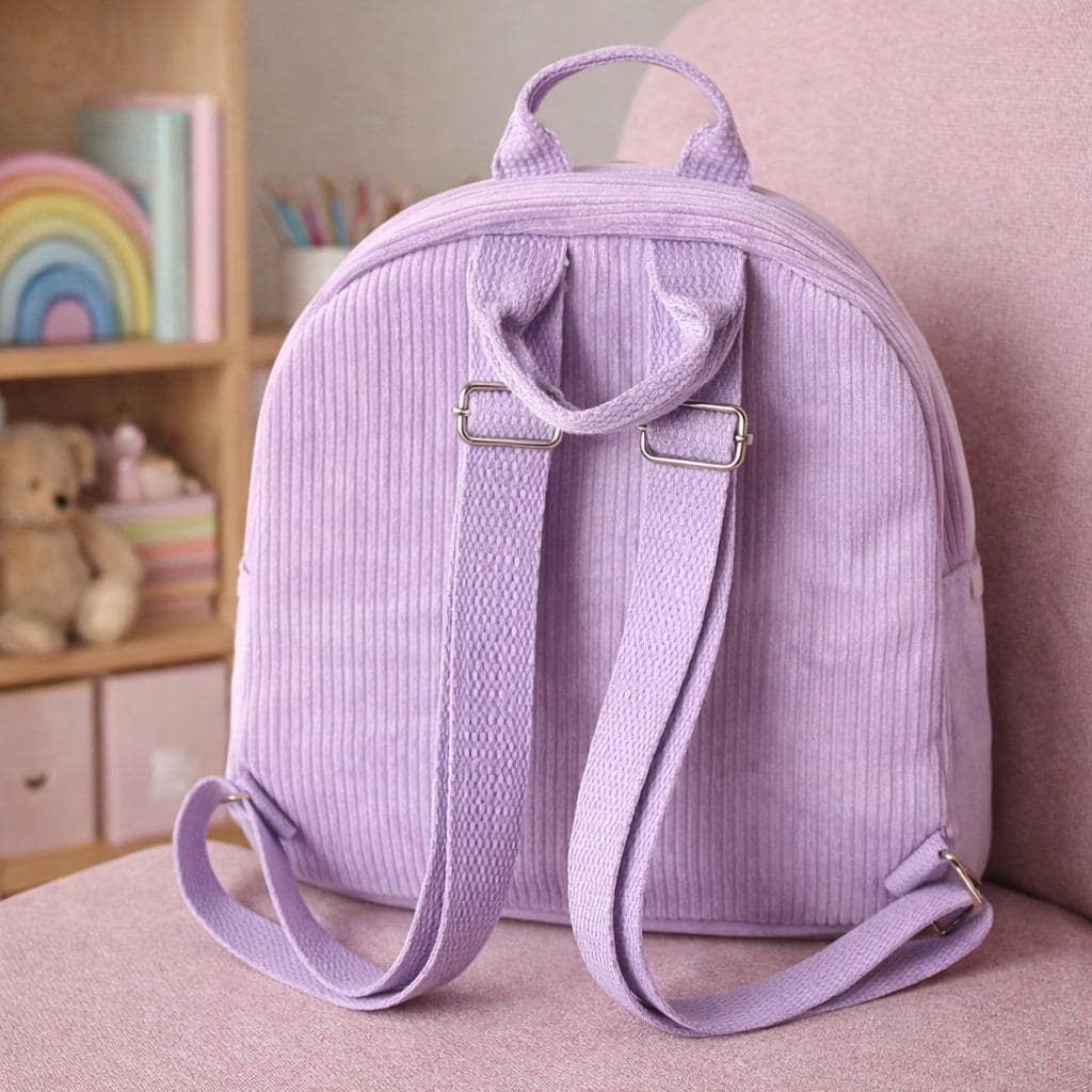 Personalisierter Cord-Teddybär-Rucksack, Vorschultasche für Kinder