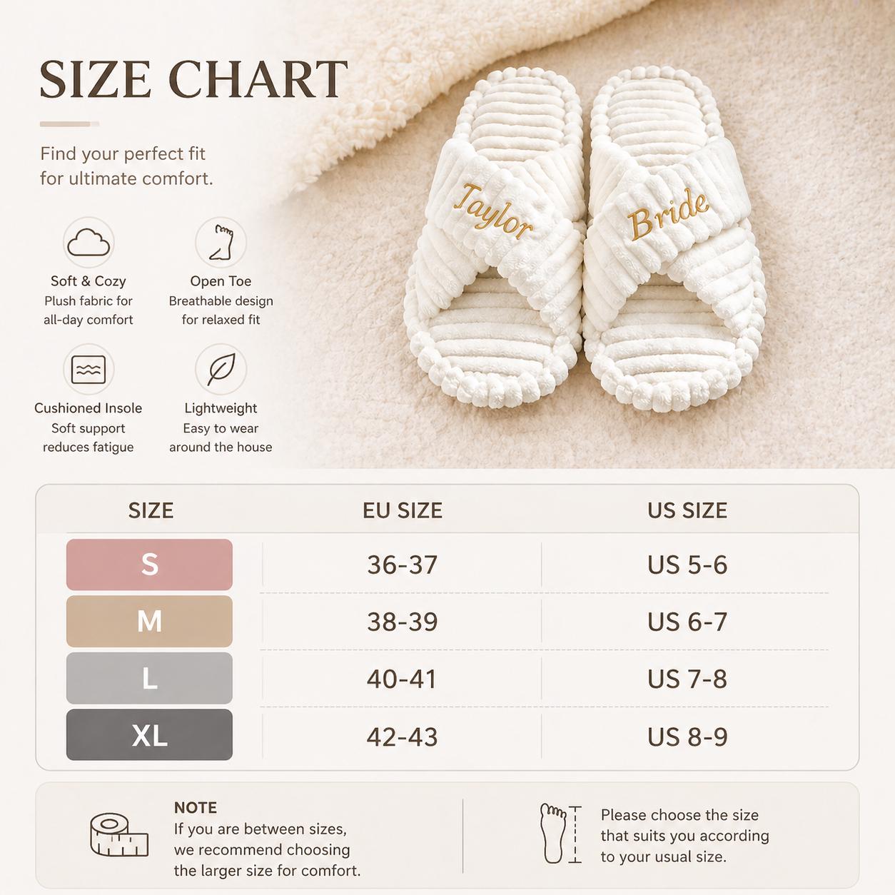 Personalized Plush Spa Slippers, Custom Name House Slippers, Bridesmaid Wedding Gift